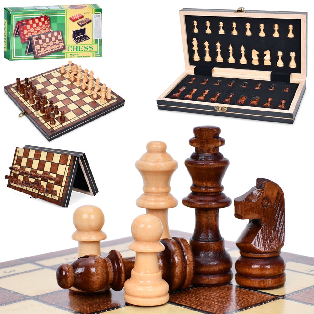 Шахматы дерев.,магнитные,в кор-ке,30х15,5х5см №FG240502026L(12)