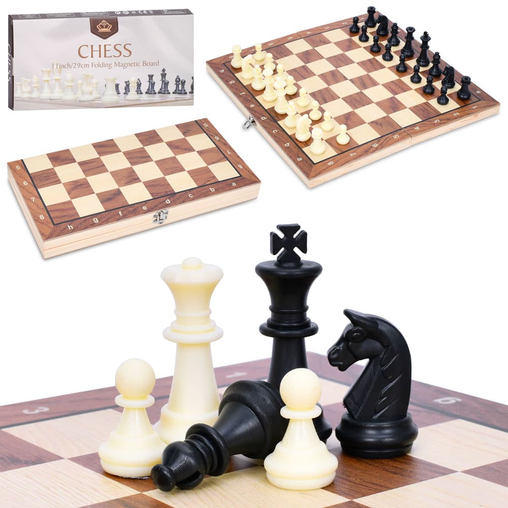 Шахматы дерев.,магнитные,фигуры пласт.в кор-ке,15,5х30х3см №FG240502027L(36)