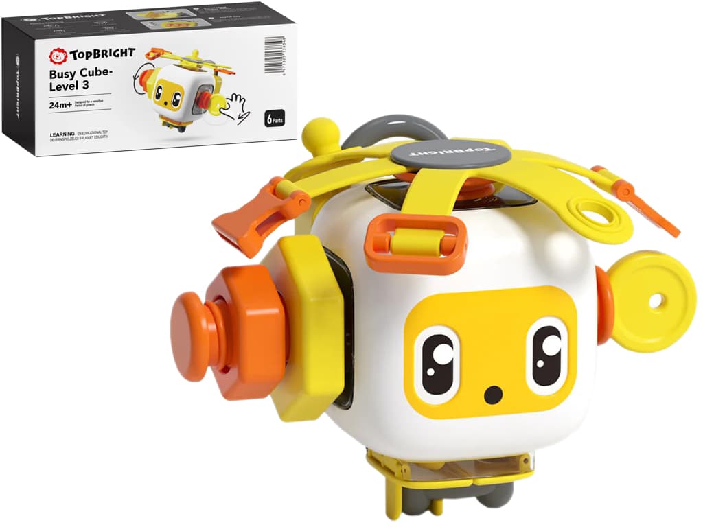 Игрушка деревянная Бизи куб для малышей Уровень3 №121061/Top Bright/(12)(24)