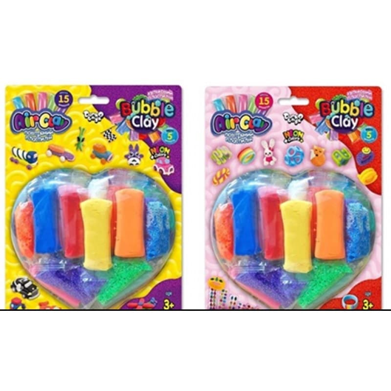 Набор креат.творчества из пластилина"AirClay+BubbleClay" №ARBB-03-01,02/DankoToys/