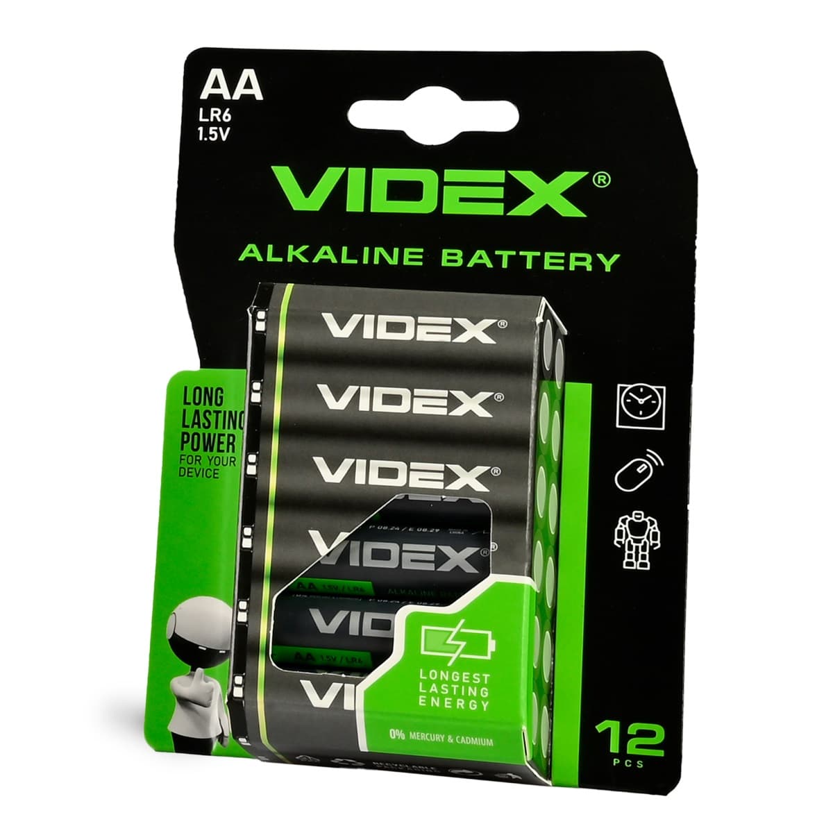 Батарейки Videx LR-06/блістер 12шт(6)(60)