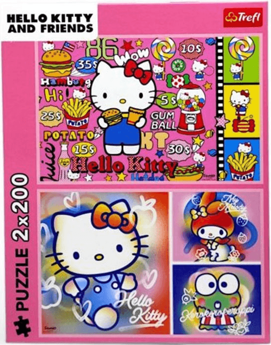 Пазли Trefl 2x200ел. Hello Kitty Вітаю Кітті та друзів №13336