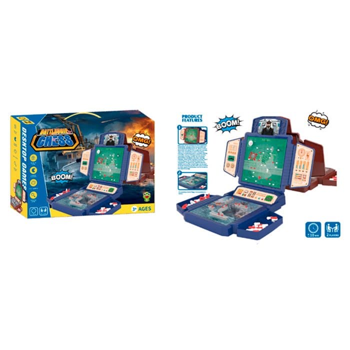 Игра "Морской бой" игровое поле 2шт,в кор-ке,38,5х28х10см №595-22(24)