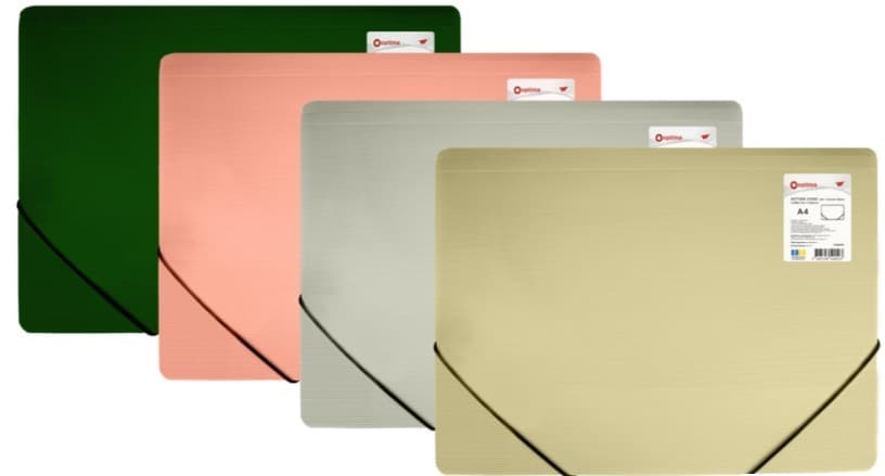 Папка "Optima" №O30699 А4 Смуга пласт. на рез. асорті(1)(20)
