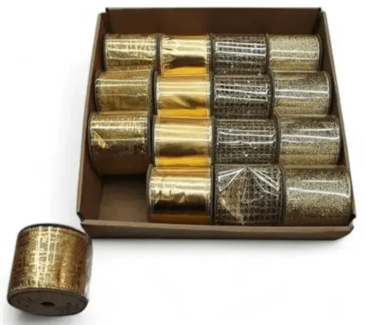 Стрічка декор. золото №R33980 2,7х6,3см