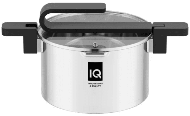 Кастрюля нерж. "IQ Be Smart" 22см 4,2л с крышкой №IQ-2053-22(4)