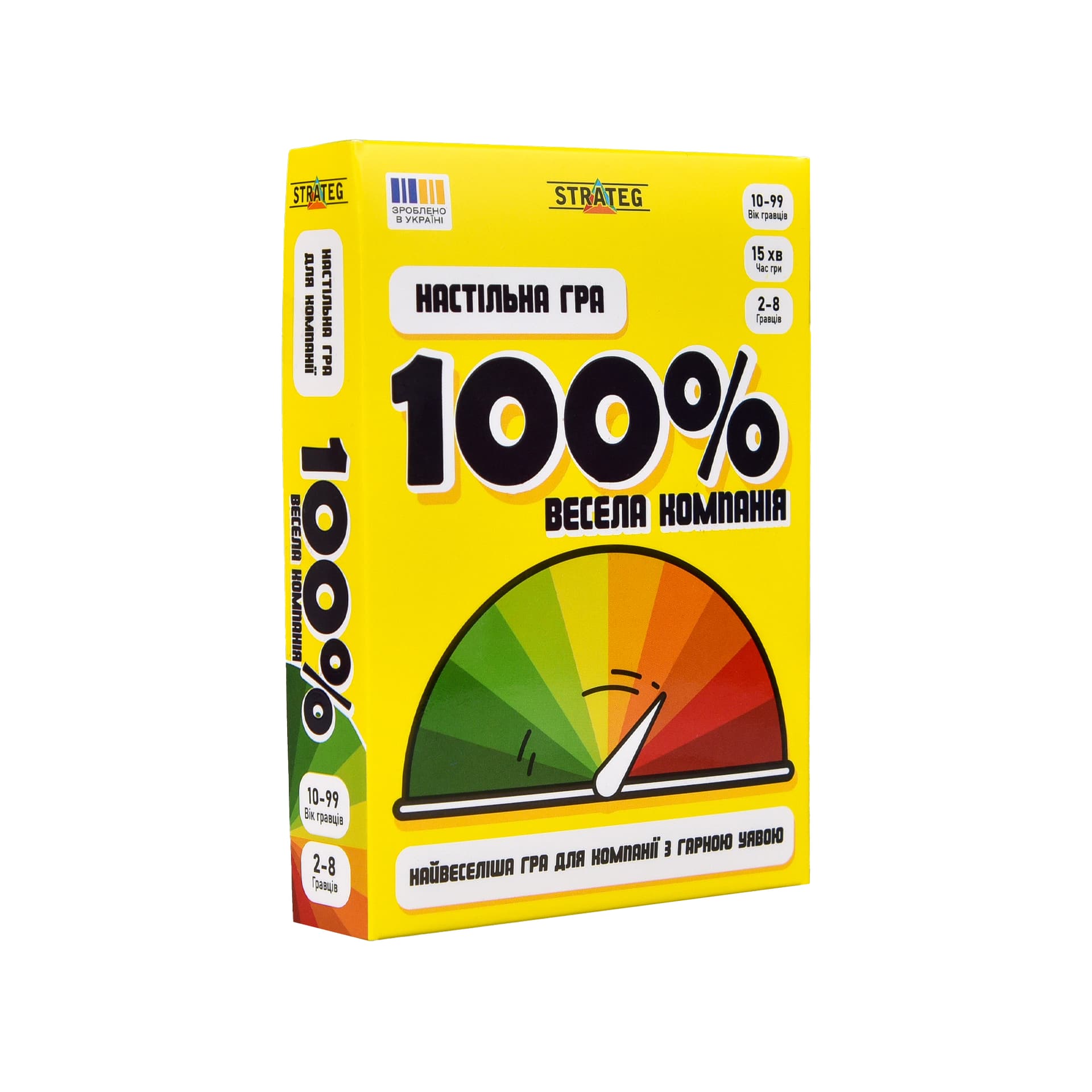 Игра наст. "100% Весёлая компания" укр. №30949/Strateg/(40)