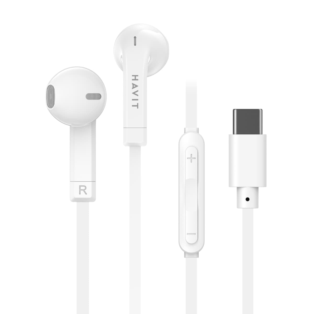 Наушники Havit HV-E336C Type-C white+микрофон