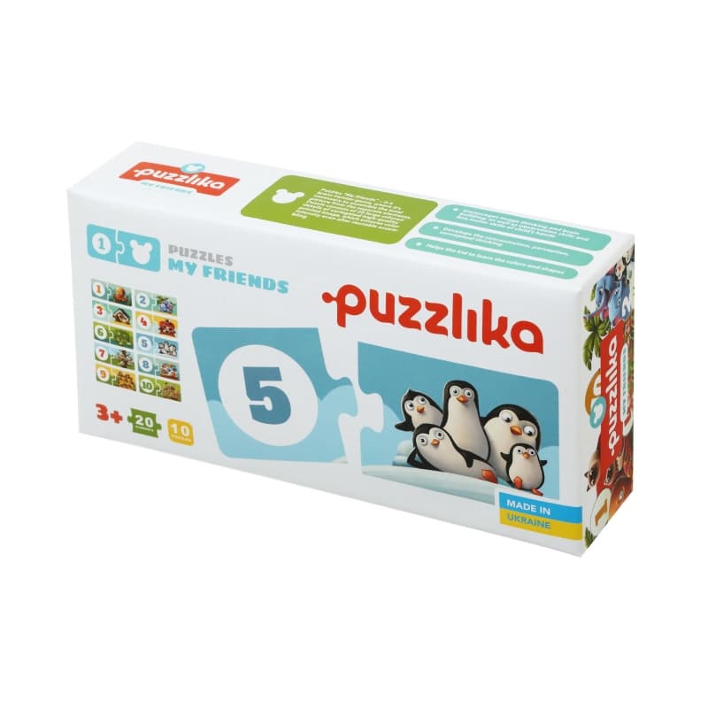 Пазли Puzzlika Мої друзі 20 елементів в тубусі 13005
