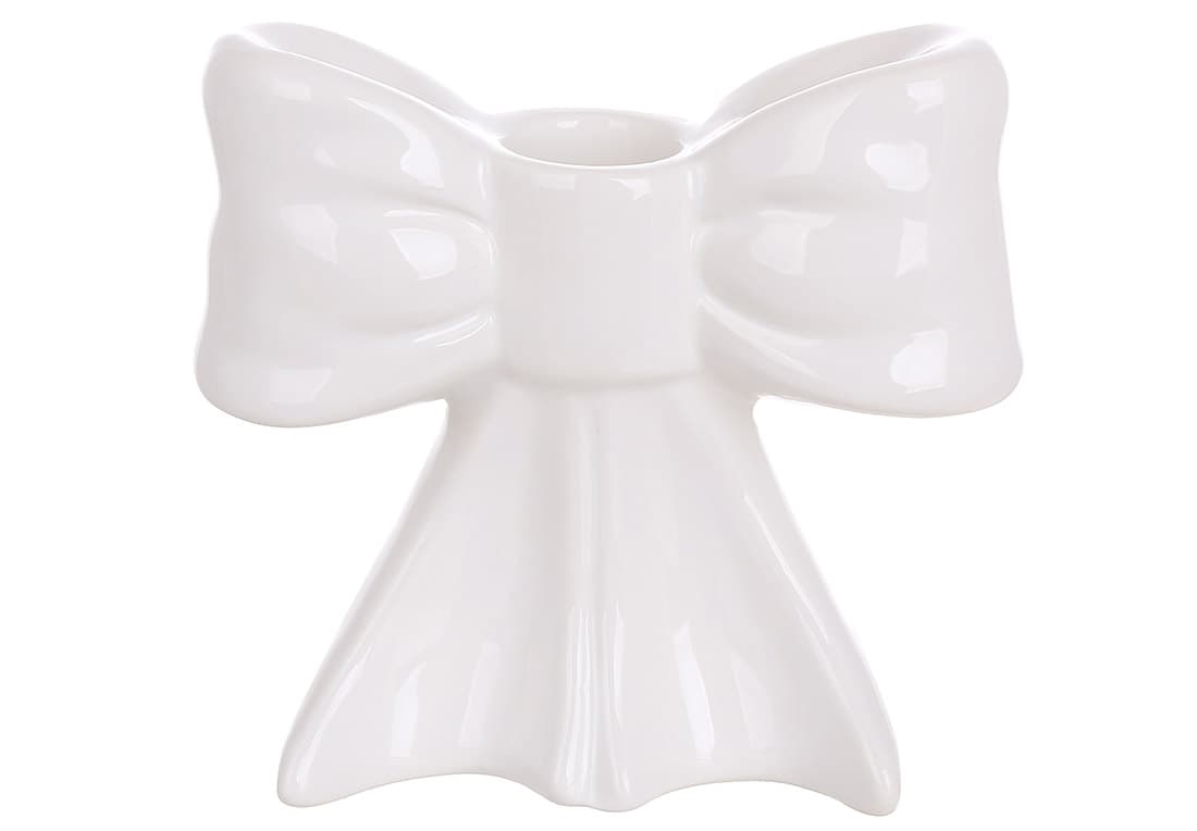 Подсвечник керам. "Бант" 11х5,2х10см,белый №733-793/Bonadi/(2)(36)