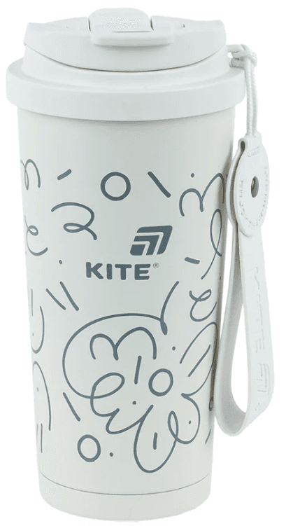 Термочашка метал. 0,55л "Kite" біла №K25-1226-3