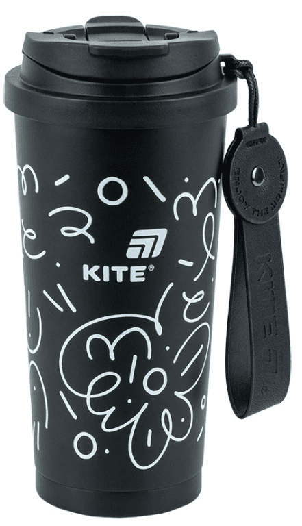 Термочашка метал. 0,55л "Kite" чорна №K25-1226-1