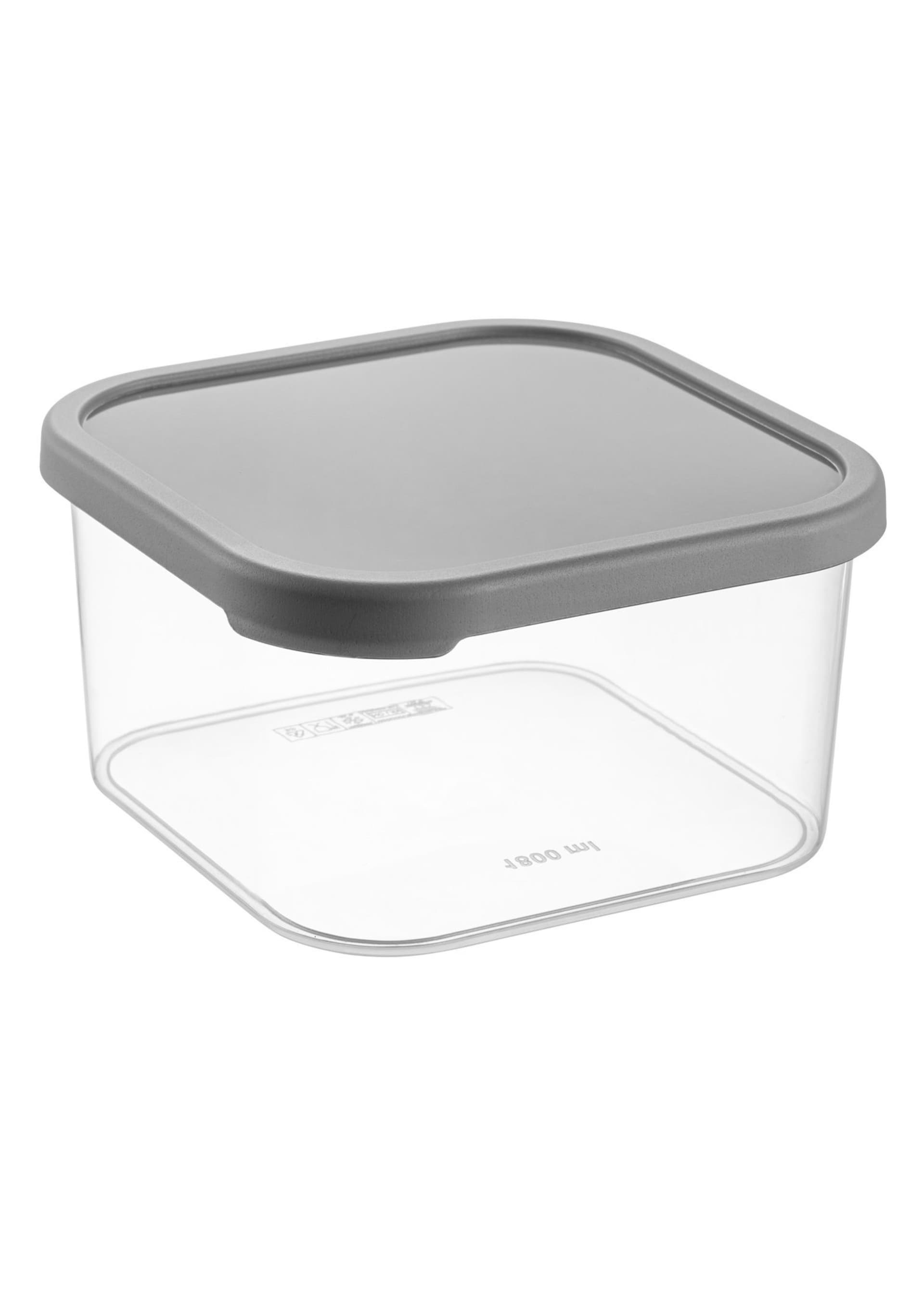 Контейнер для пищ. прод. пласт. "Idea Home Quick Box Gray" 1,8л квадр. №00813(24)