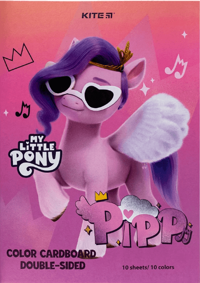 Картон кольор. А4 двостор.10арк./ 10кольор. Little Pony №LP24-255/Kite/(50)