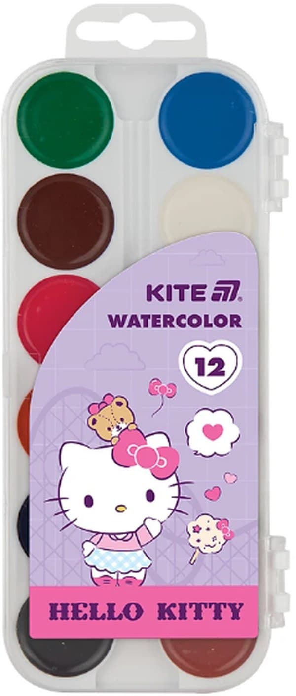 Акварель 12 кольор. "Kite" "Hello Kitty" №HК25-061(12)