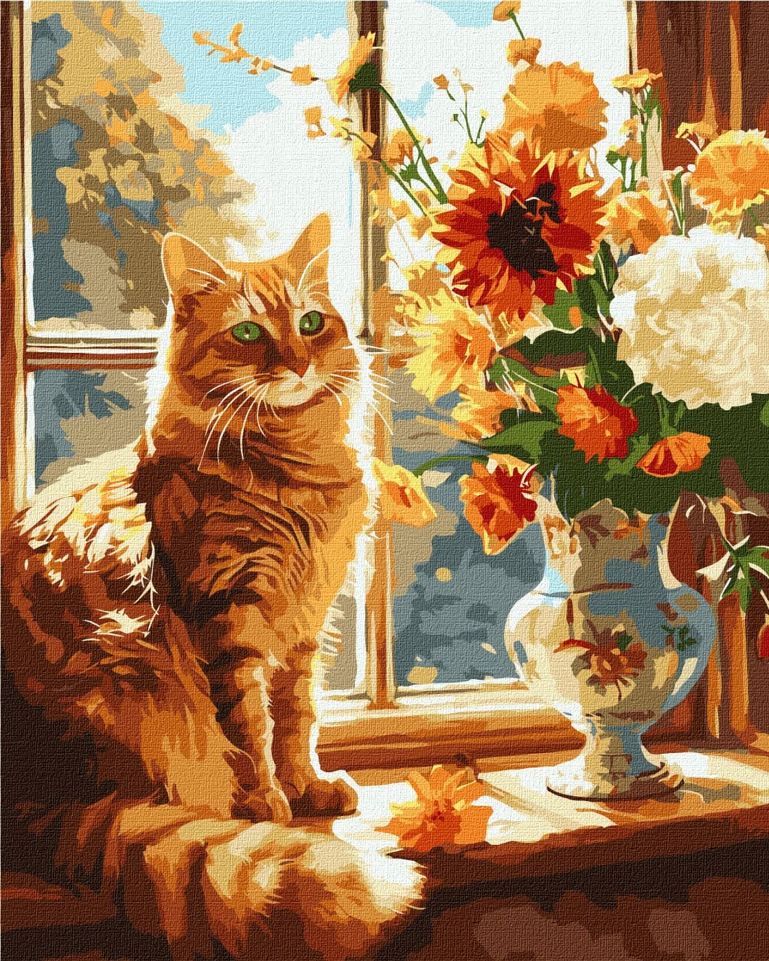 Картини по номерах акрил. "Рудий котик" 40х50см №KHO6604/Ідейка/