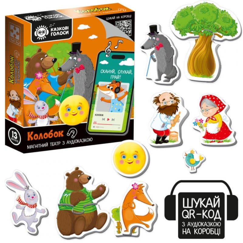 Игра на магнитах с аудиосказкой "Сказочные голоса. Колобок" VT3206-38