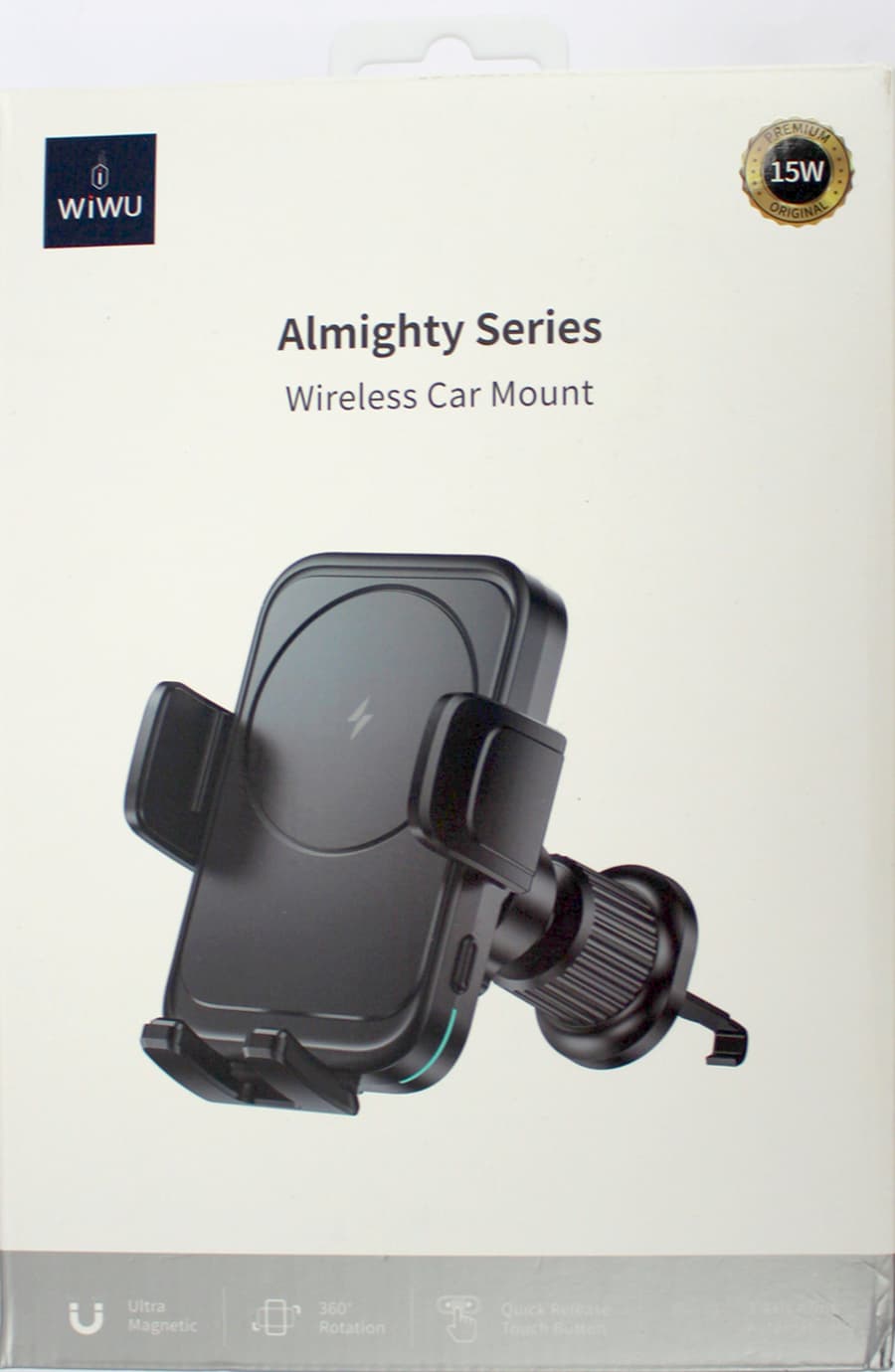 Автодержатель WIWU Universal Automatic Wireless car charger Black №CH-321/Breidon/