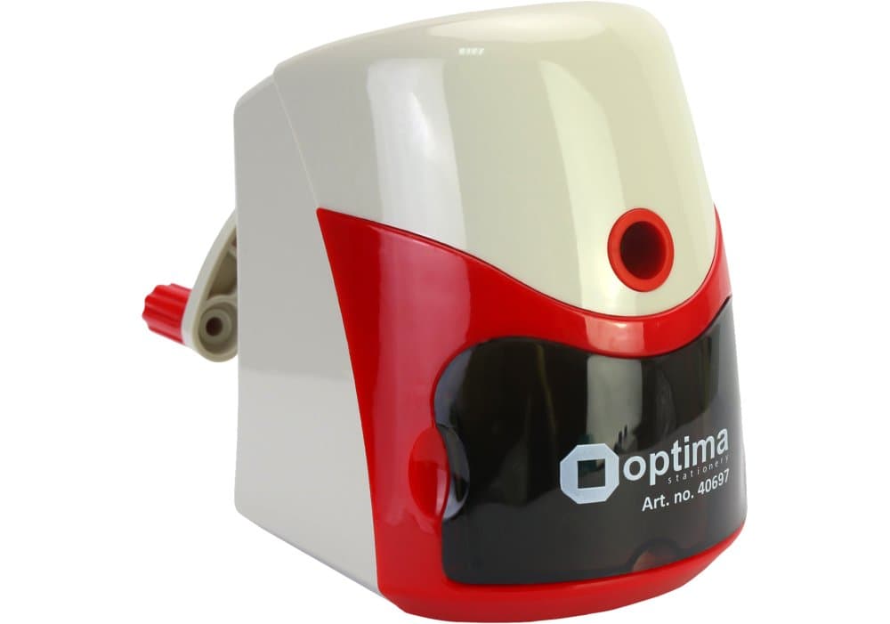 Точилка механ. "Optima" №O40697 с автомат. подачей красная