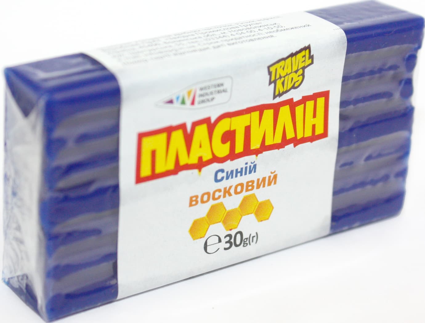 Пластилин "Гамма UA" 30гр синий,восковой №333105(12)