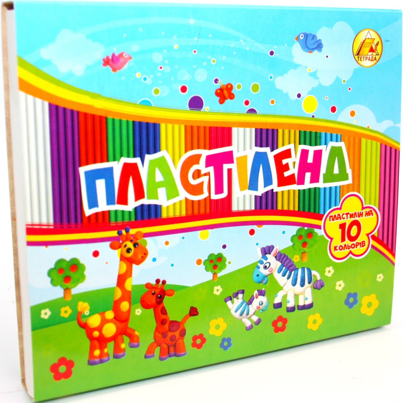Пластилин 10 цветов 200 гр Липландия/Пластиленд Тетрада (20)
