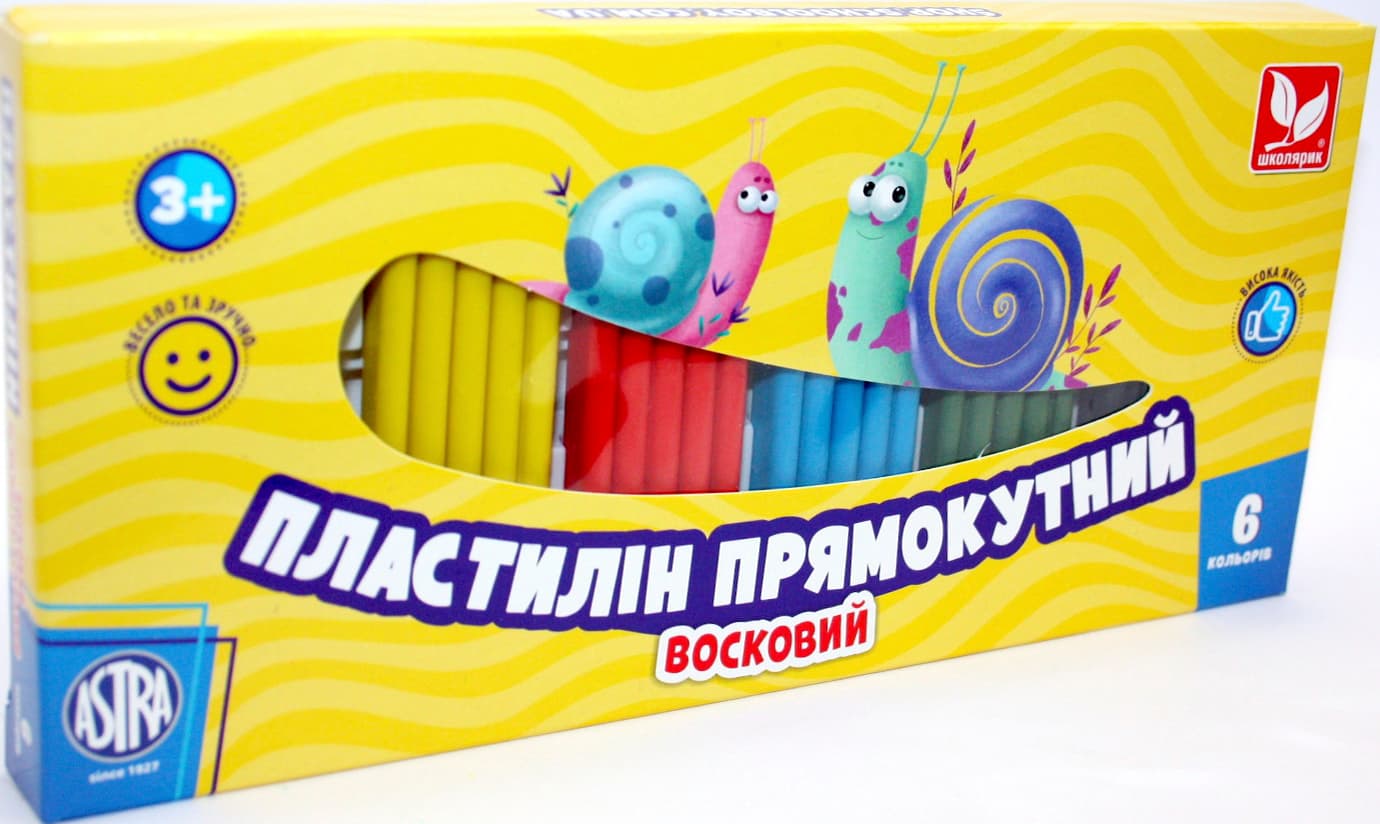  Пластилин 6 цветов 130 гр Школярик (24) №303116001