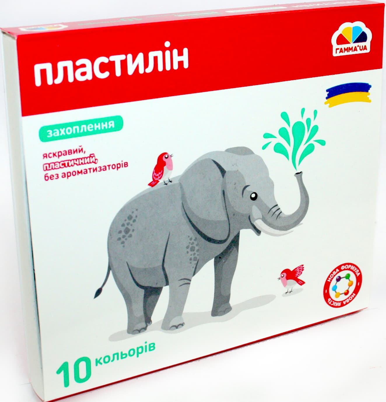 Пластилін 10 кольорів 160 гр Захоплення, стек Гамма UA (24) №200311
