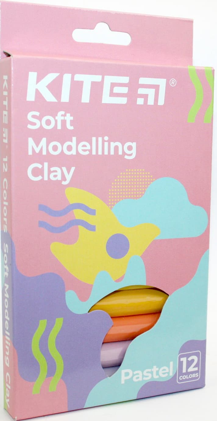 Пластилин "Kite" Fantasy Pastel 12 цветн. 200гр воск. №K22-086-2P(72)