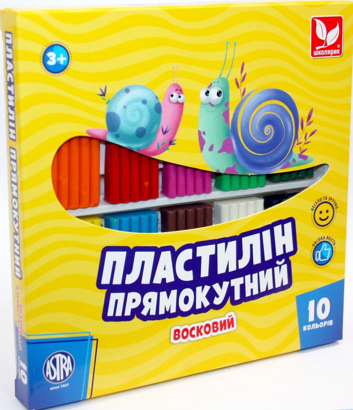 Пластилін "Школярик" 10 кольор. №303116003-UA(12)