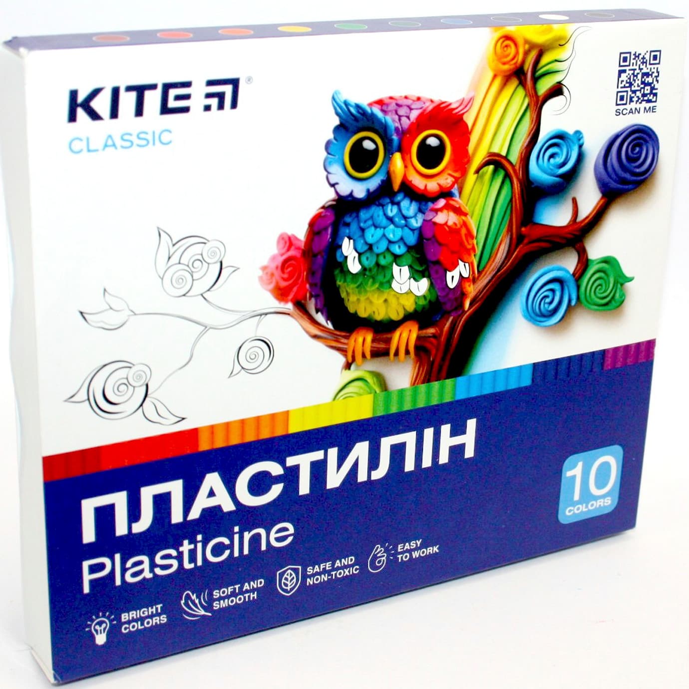 Пластилин "Kite" Classic 10 цветн. 200гр №K-084(20)