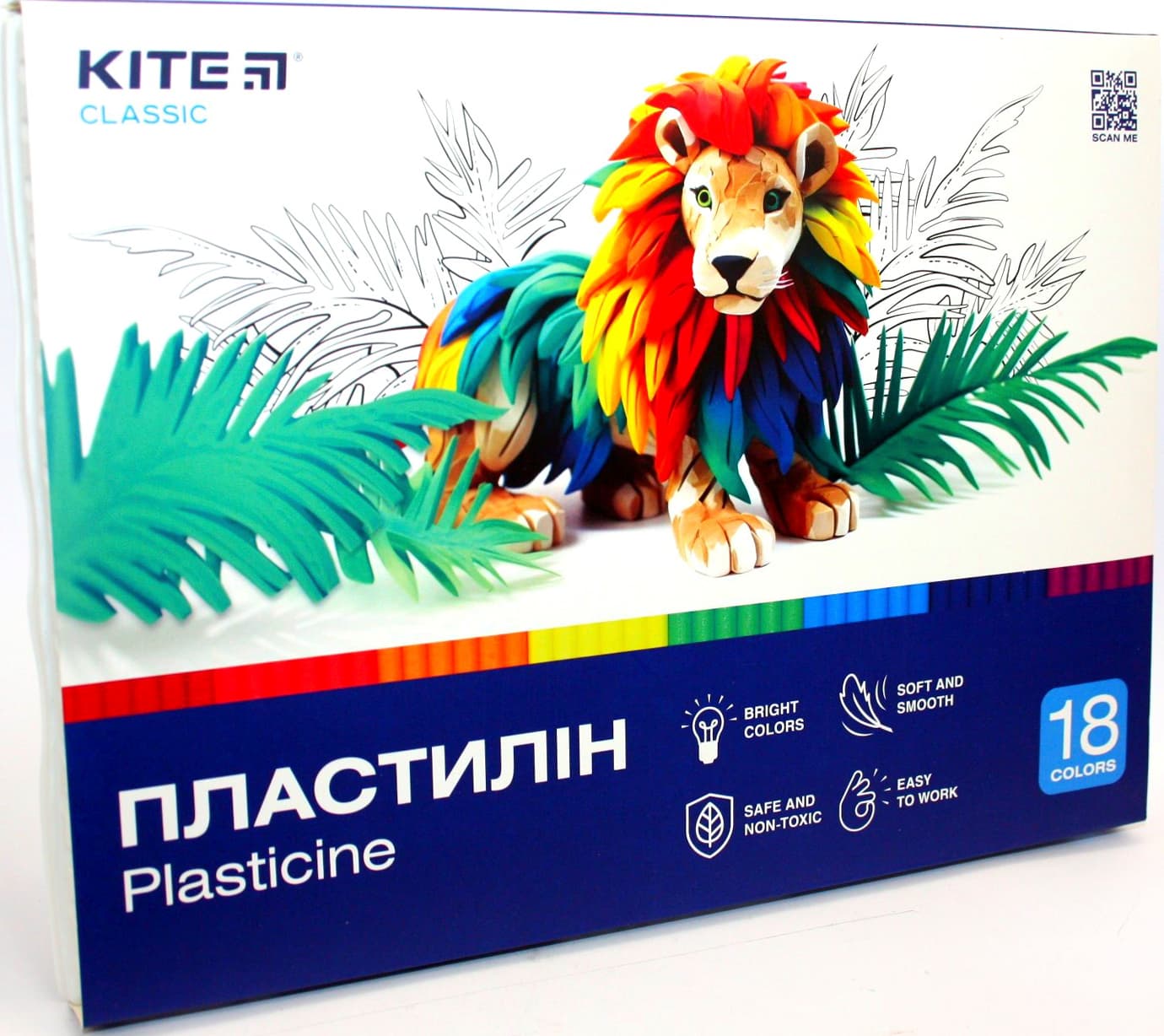 Пластилин "Kite" Classic 18 цветн. 360гр №K-085(14)