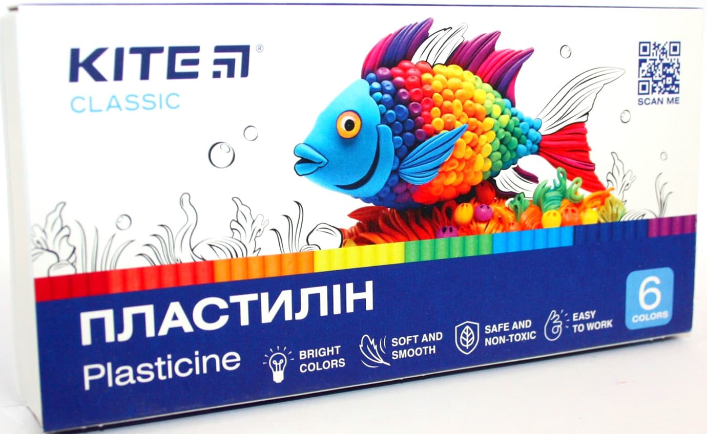 Пластилин "Kite" Classic 6 цветн. 120гр №K-081(40)