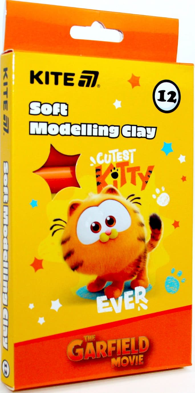 Пластилін "Kite" Garfield 12 кольор. 200гр №GF25-086(30)(60)