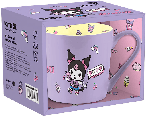 Чашка керам. 400мл "Kuromi" в подар. кор-ке №HK25-216-1/Kite/(36)
