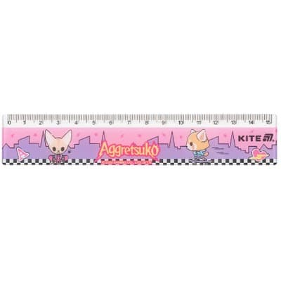 Линейка пласт. 15см "Kite" №AR25-090 Aggretsuko(100)