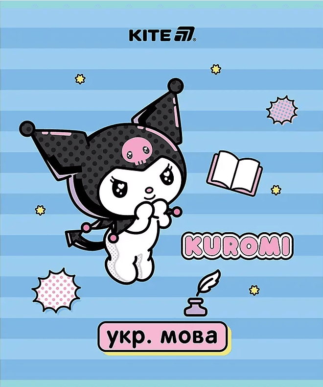 Зошит 24арк. лін. "Kite" Предметка-Укр. мова софт тач+УФ,Kuromi №HK25-240-9(20)(320)
