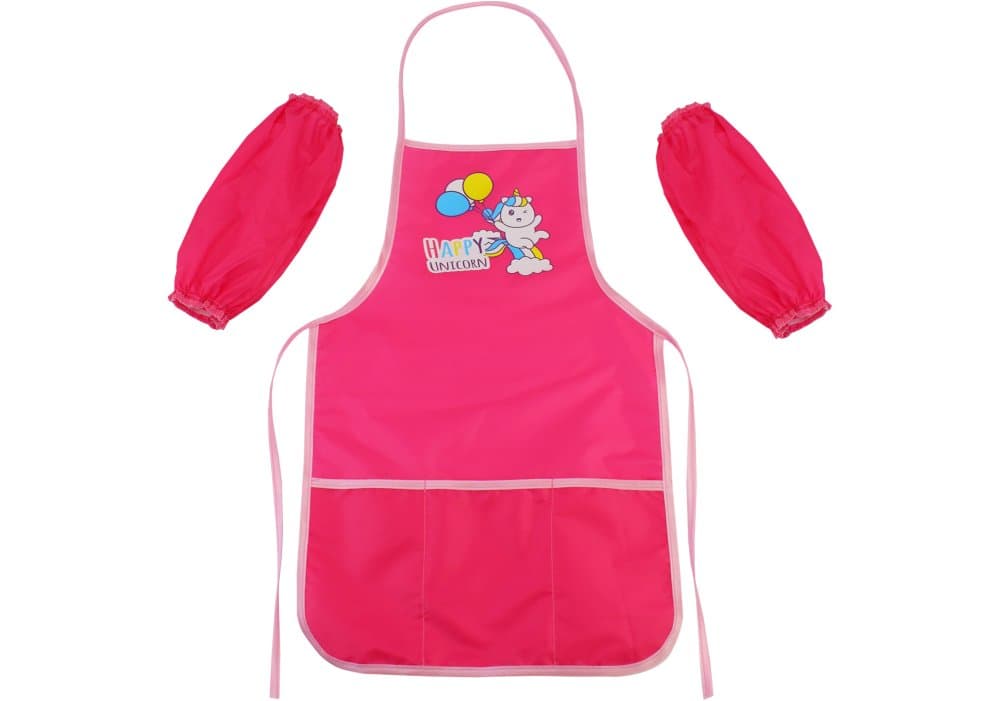 Фартук для творч. с нарукавниками "Maxi" №MX61490-09 49х30см, 4-7лет, розовый(20)