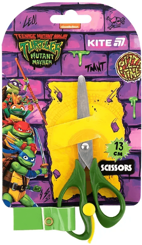 Ножницы дет. "Kite" №NT25-129 Ninja Turtles 13см с пружиной(24)(240)