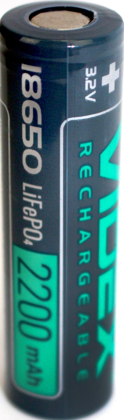 Аккумулятор Videx LiFePo4 18650-R,2200mAh