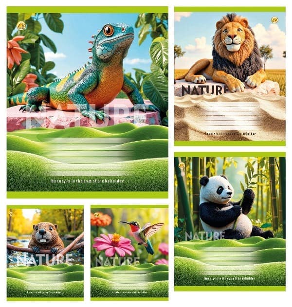 Тетрадь 24л. лин. /ТВ/ "Animals" №И52304(20)(320)