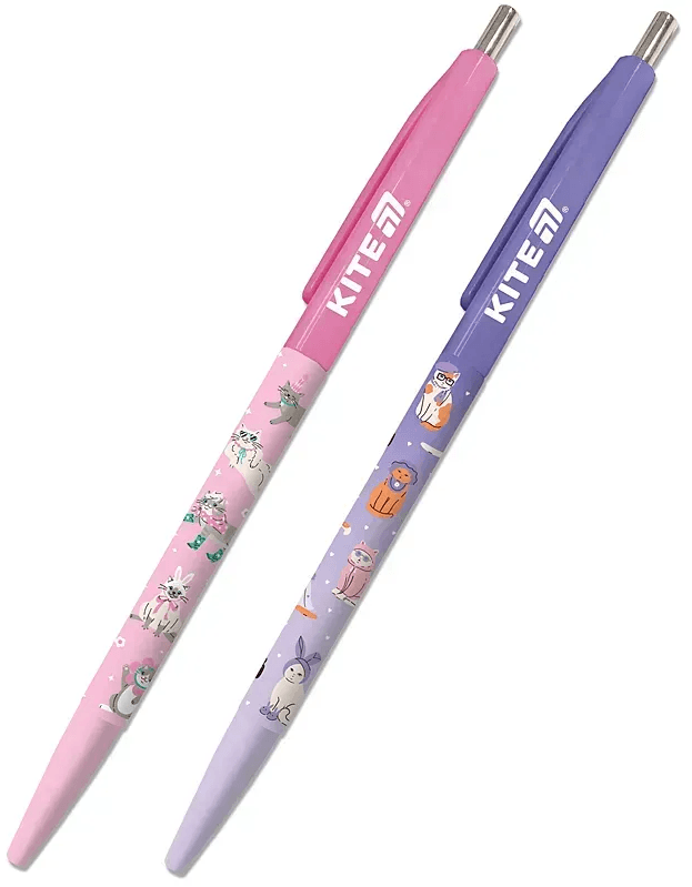 Ручка авт. кульк. "Kite" №K25-361-1 Fashion Cat 0,5мм синя(40)