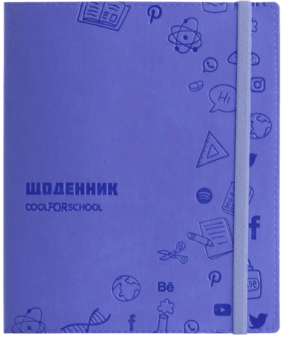 Щоденник шк. шкірзам. В5 "CoolForSchool" №CF29936-24 з тисненням 48арк,темно-синій(40)
