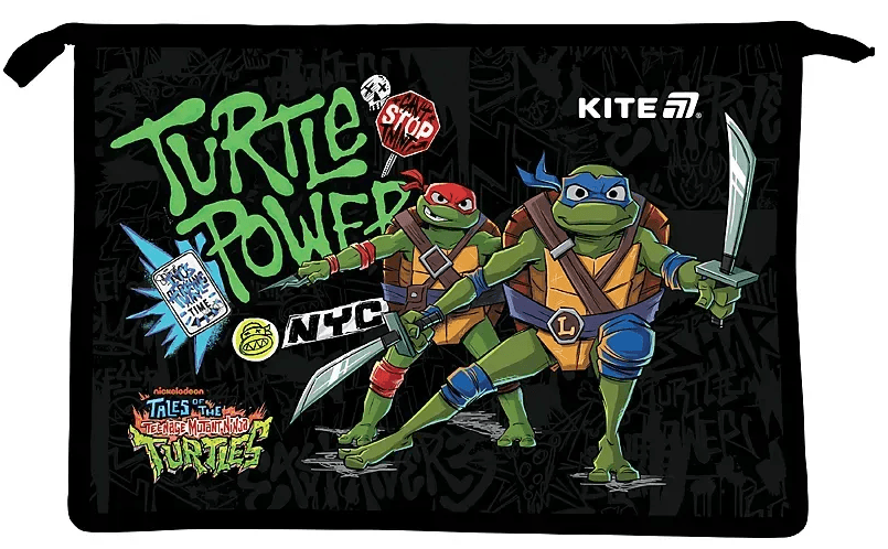 Папка "Kite" №NT25-428 А4+ Ninja Turtles на блиск.(12)
