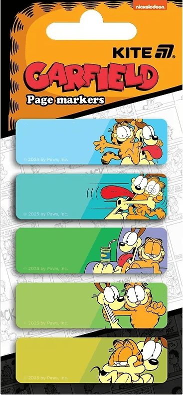 Закладка папер. "Kite" №GF25-480 Garfield 5х15х50мм,100шт з малюнком(40)