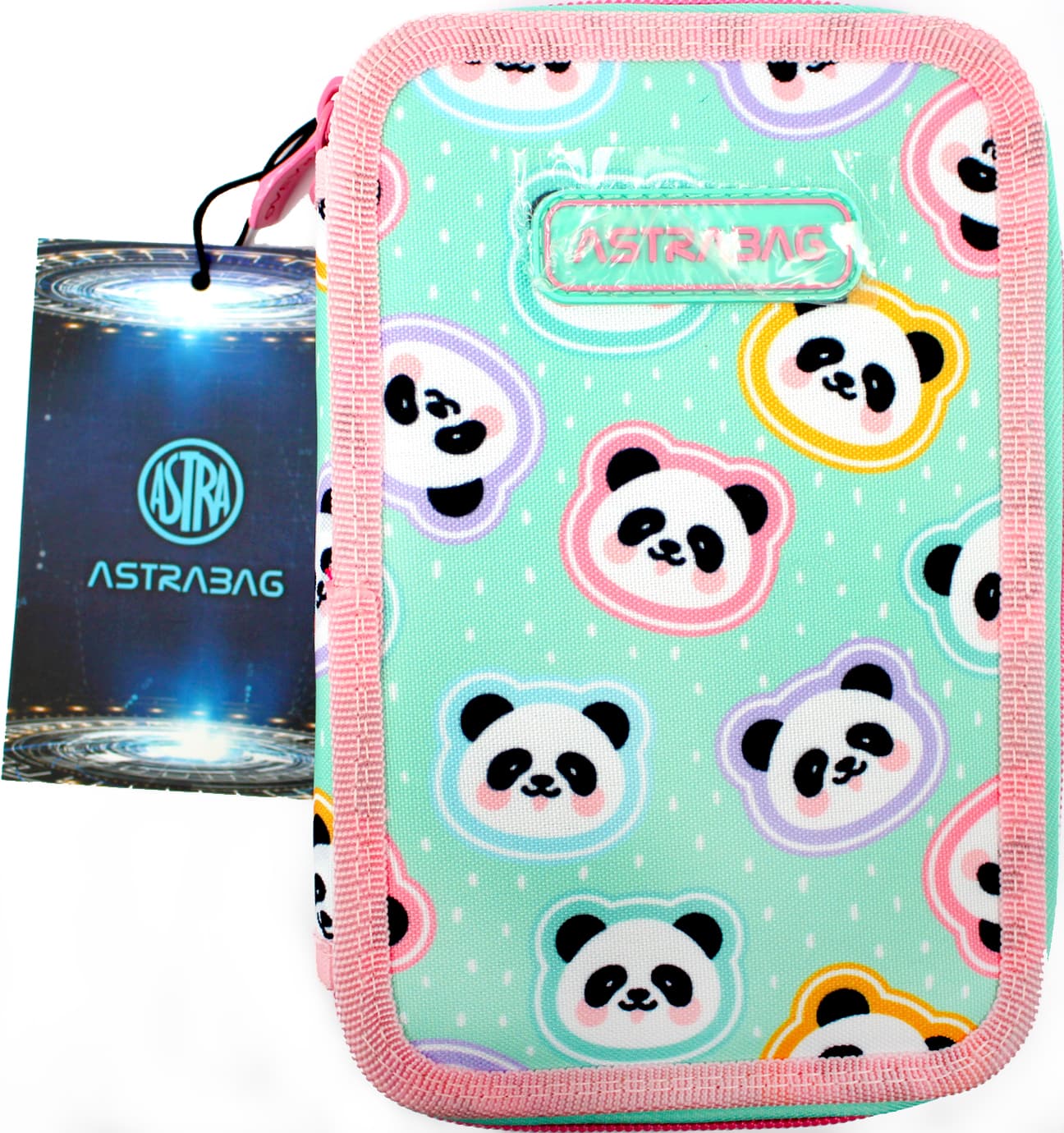 Пенал "Astrabag" Minty Pandas 2от. №503025013