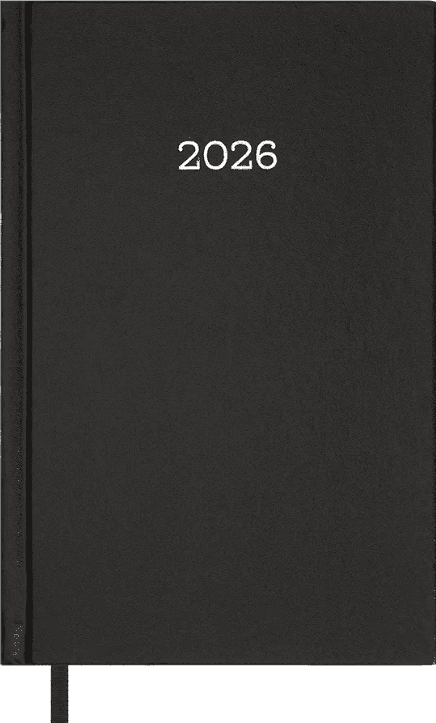 Щоден. А5 "Buromax" дат2026 Simple чорний №BM.21166-01(20)