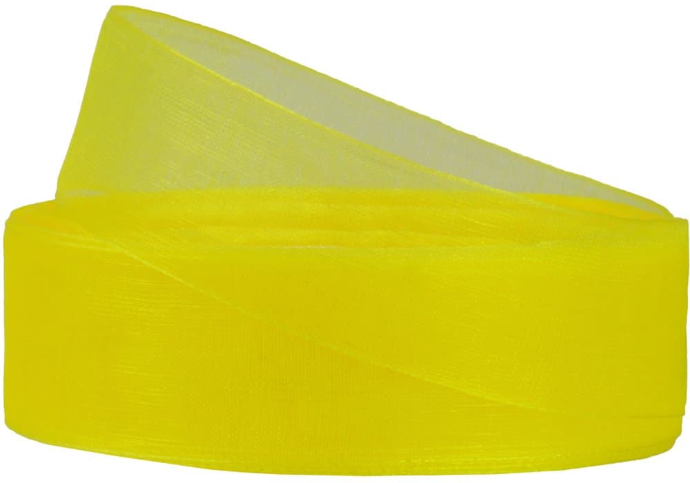 Лента органза "Maxi" 2,5смх22,86м жёлтый №MX62531-1142