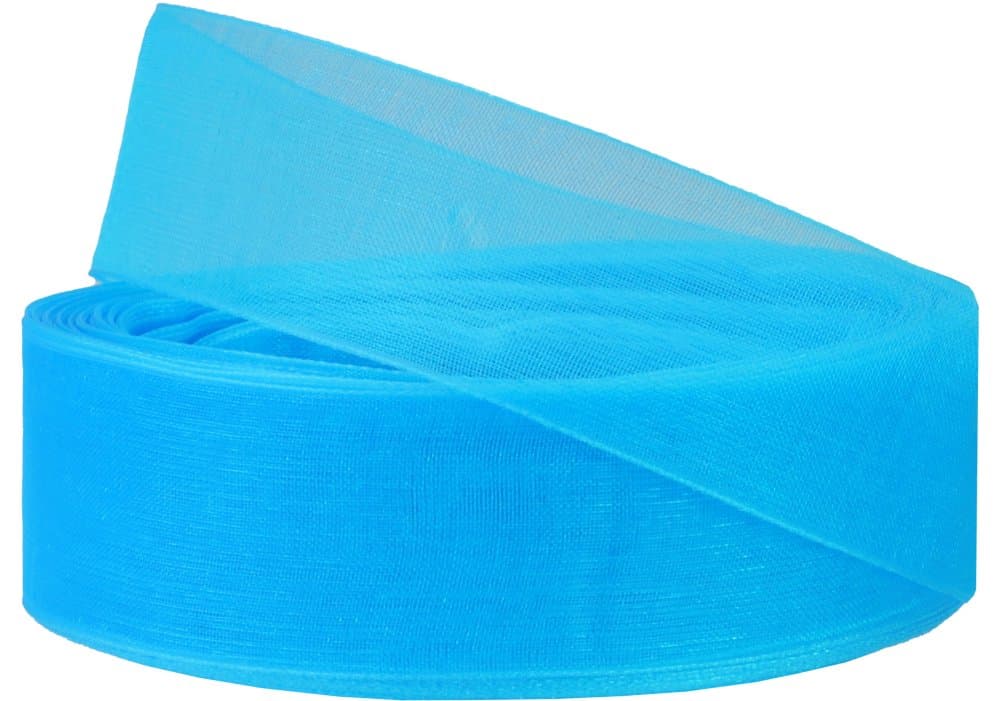 Лента органза "Maxi" 2,5смх22,86м насыщенный голубой №MX62534-BK15