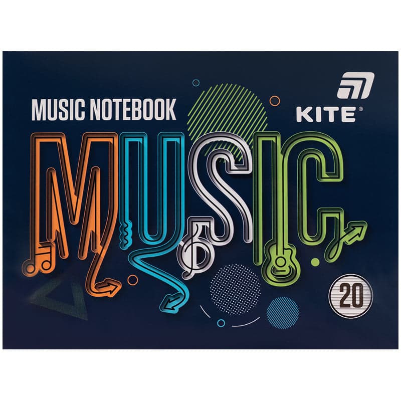 Нотний зошит А5 20арк. Music №K26-405/Kite/(10)