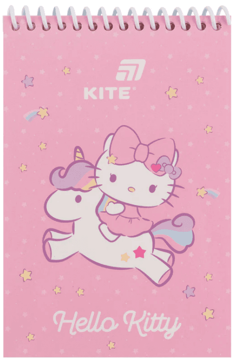 Блокнот пруж. А6 48арк. б/лін. пласт. Hello Kitty №HK26-196-1/Kite/(20)